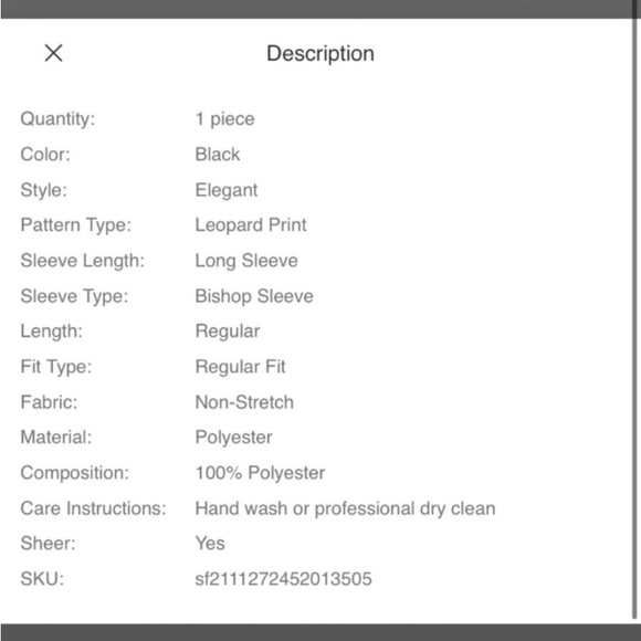 PLUS LEOPARD TIE NECK LONG-SLEEVE BLOUSE - Picture 10 of 12